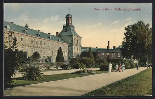 AK Bonn a. Rh., Partie mit Universität