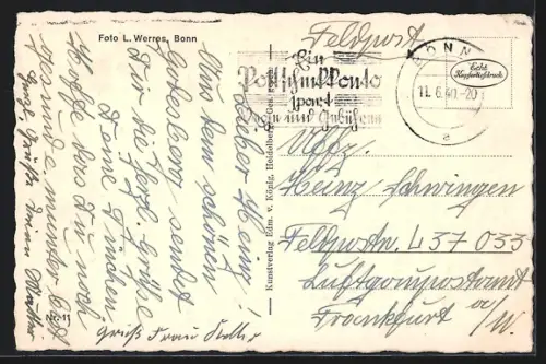 AK Bonn a. Rh., Der Kaiserplatz mit Springbrunnen