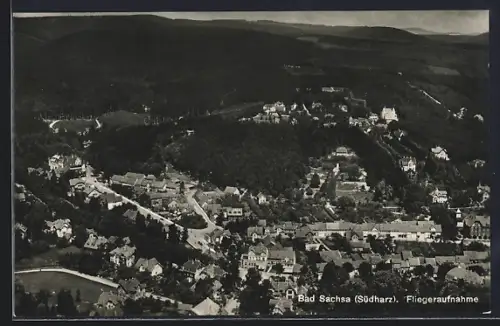 AK Bad Sachsa /Südharz, Ortsansicht vom Flugzeug aus