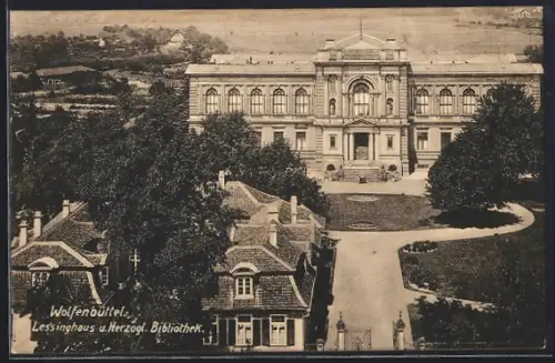 AK Wolfenbüttel, Lessinghaus u. Herzogl. Bibliothek