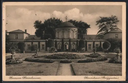 AK Hannover-Herrenhausen, Herrenhaus mit Berggarten