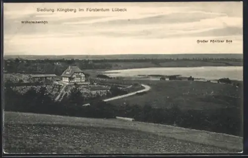 AK Klingberg /Lübeck, Wilhelminenhöh und grosser Pönitzer See