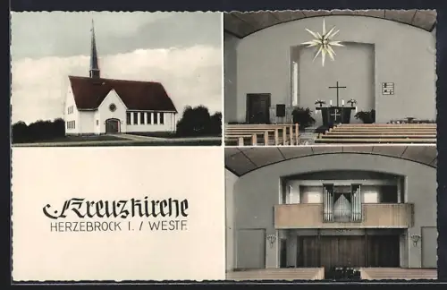 AK Herzebrock, Kreuzkirche mit Altar