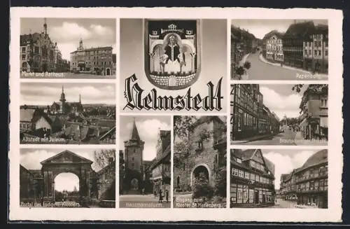 AK Helmstedt, Markt und Rathaus, Altstadt, Papenberg, Kloster Marienburg