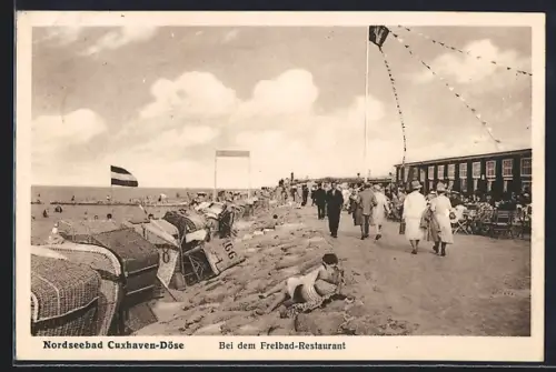 AK Cuxhaven-Döse, Bei dem Freibad Restaurant
