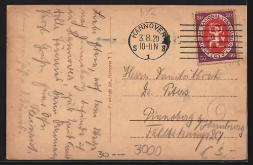 AK Hannover, Stadthalle mit Strasse