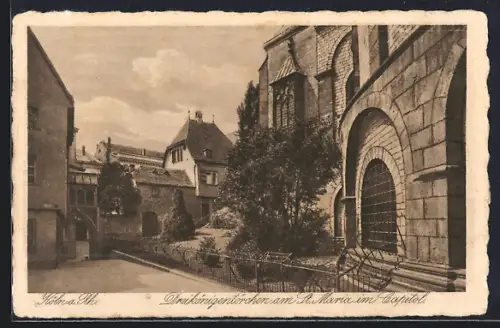 AK Köln a. Rh., Dreikönigentörchen am St. Maria im Capitol