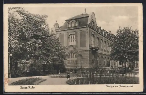 AK Essen, Partie im Stadtgarten