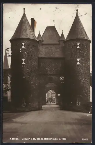 AK Xanten, Clever Tor, Doppeltoranlage v. 1393
