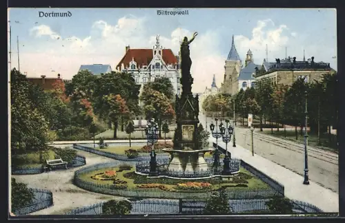 AK Dortmund, Hiltropwall mit Parkanlage