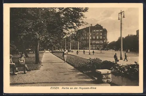 AK Essen / Ruhr, Partie an der Huyssen-Allee