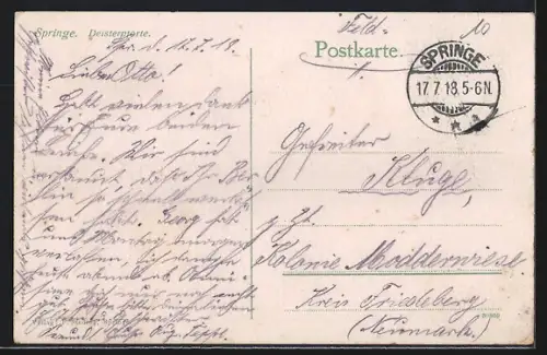 AK Springe, Deisterpforte mit Garten