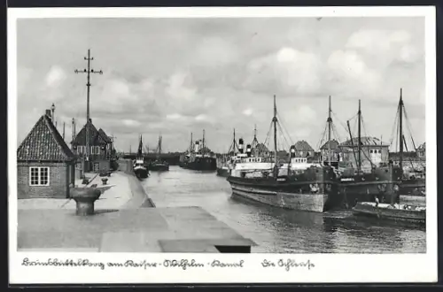 AK Brunsbüttelkoog, Schleuse am Kaiser Wilhelm-Kanal