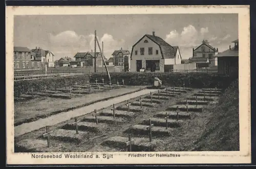 AK Westerland a. Sylt, Friedhof für Heimatlose