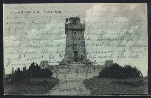 AK Bad Schwartau, Bismarcksäule auf dem Pariner Berg