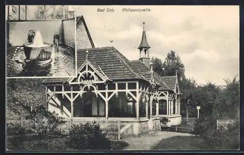 AK Bad Orb, Philippsquelle mit Park