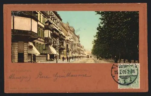 AK Wiesbaden, Partie in der Wilhelmstrasse