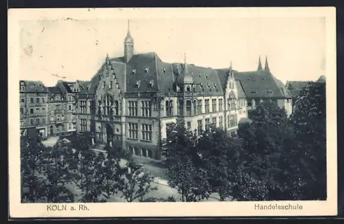 AK Köln-Neustadt, Blick zur Handelsschule