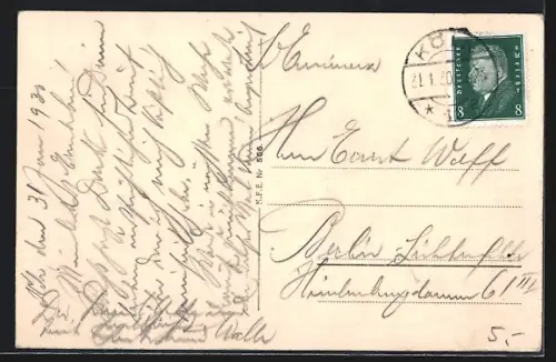 AK Köln-Neustadt, Blick zur Handelsschule