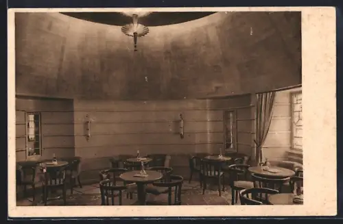AK Essen, Hotel Handelshof, Teil vom Cafe, Innenansicht