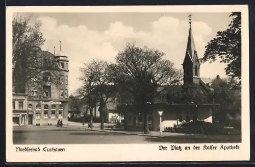 AK Cuxhaven, Der Platz an der Kaiser Apotheke