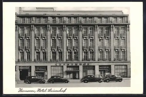 AK Hannover, Blick auf das Hotel Luisenhof
