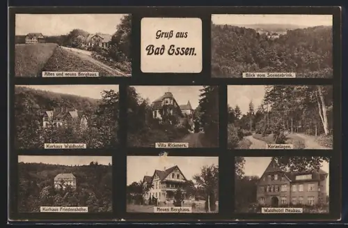 AK Bad Essen, Hotel Neubau, Villa Rickmers, Kurhaus Waldhotel