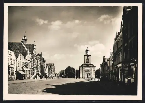 AK Husum / Nordsee, Blick in die Grossstrasse