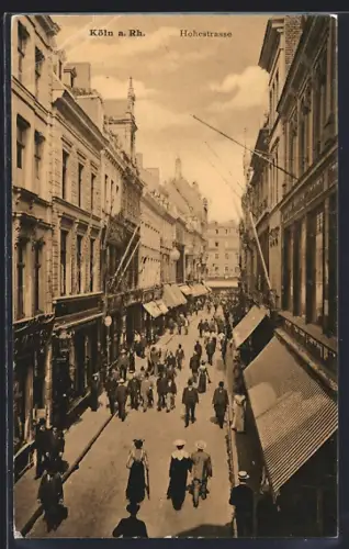 AK Köln a. Rh., Hohestrasse aus der Vogelschau