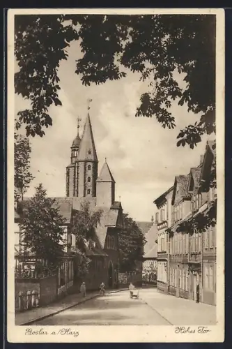 AK Goslar a. Harz, Hohes Tor, Strassenpartie