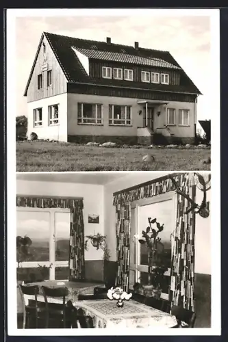 AK Neu-Büddenstedt, Naturfreundehaus Glück auf, Aussen- und Innenansicht