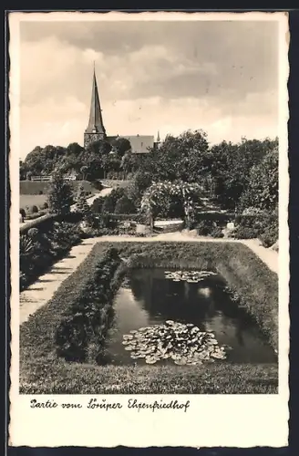 AK Sörup, Partie vom Söruper Ehrenfriedhof