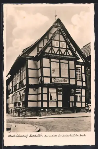 AK Stadtoldendorf, Partie am Gasthaus Ratskeller