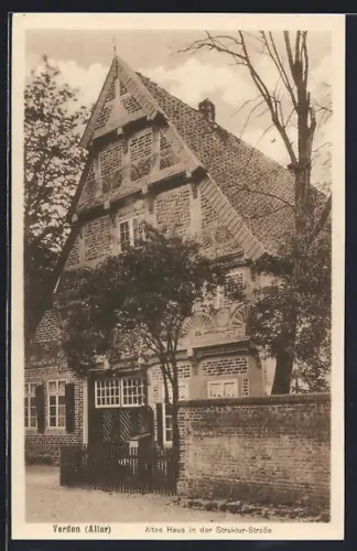 AK Verden, Altes Haus in der Struktur- Strasse