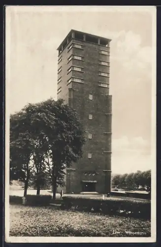 AK Leer / Ostfriesland, Wasserturm, Totalansicht