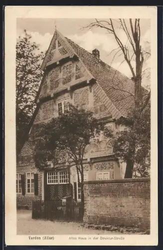 AK Verden, Altes Haus in der Struktur- Strasse