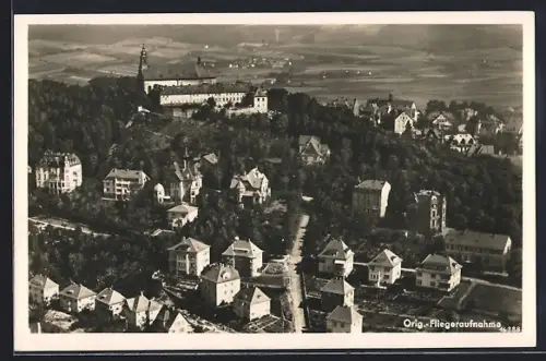 AK Fulda, Fliegeraufnahme mit Kloster Frauenberg