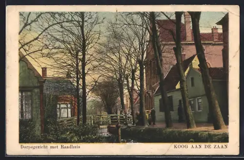 AK Koog aan de Zaan, Dorpsgezicht met Raadhuis