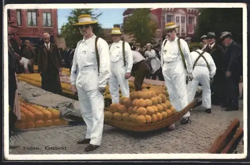 AK Alkmaar, Kaasmarkt, Handel auf dem Käsemarkt