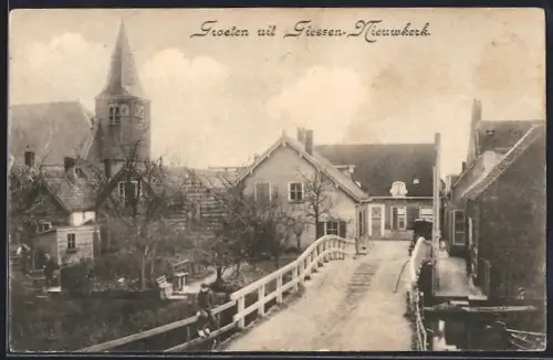 AK Giessen-Nieuwkerk, Brug en Kerk, Panorama
