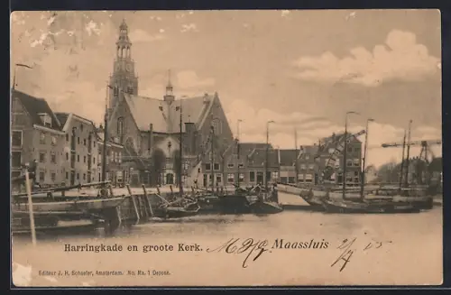 AK Maassluis, Harringkade en groote Kerk