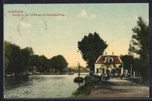 AK Overschie, Gezicht op het Tolhuis aan de Schiedamscheweg, Zollhaus