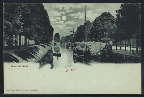 Mondschein-AK Utrecht, Catharine Singel