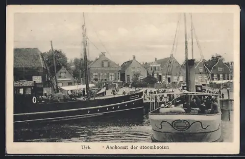 AK Urk, Aankomst der stoombooten