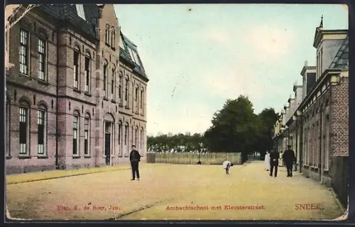 AK Sneek, Ambachtschool met Kloosterstraat