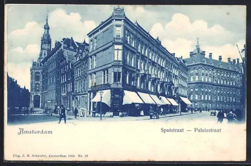 AK Amsterdam, Spuistraat - Paleisstraat