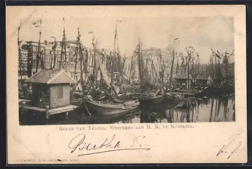 AK Den Haag, Hulde van Nederl. Visschers aan H. M. de Koningin