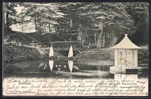 AK Arnhem, Vijver landgoed Mariendaal