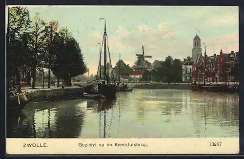 AK Zwolle, Gezicht op de Keersluisbrug