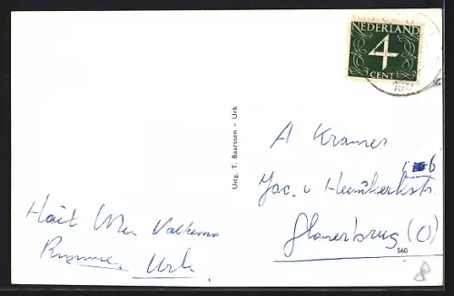 AK Urk, Schip vaart uit, Segelschiff